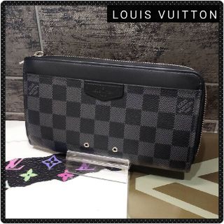 ルイヴィトン(LOUIS VUITTON)のヴィトン ジッピー ドラゴンヌ グラフィット 長財布 超美品 【鑑定済】(セカンドバッグ/クラッチバッグ)