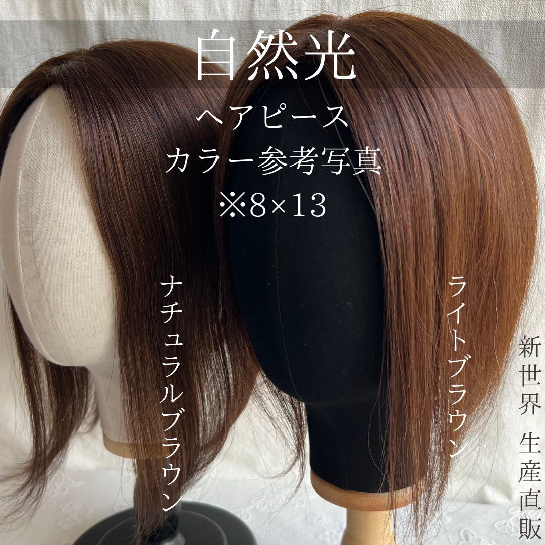 新世界ヘアピース8*13最長35〜36cm プレミア絶対バレないシリーズ