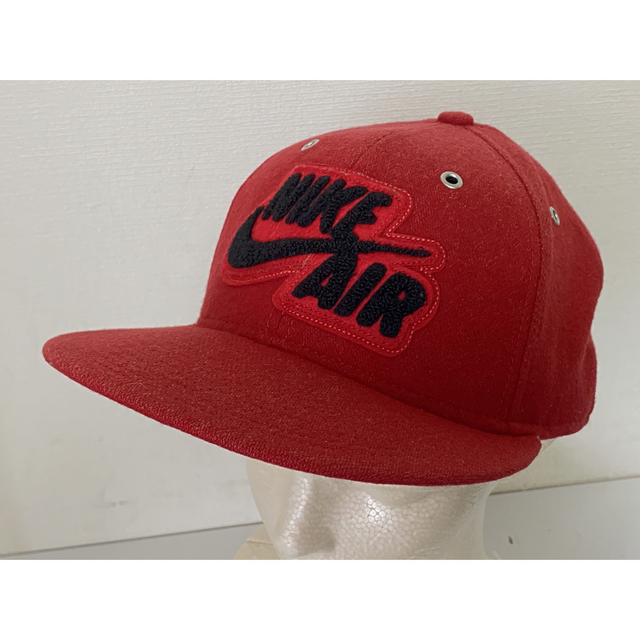 NIKE/AIR/ロゴ/キャップ/ウール/帽子/ストラップバック/レザー/美品