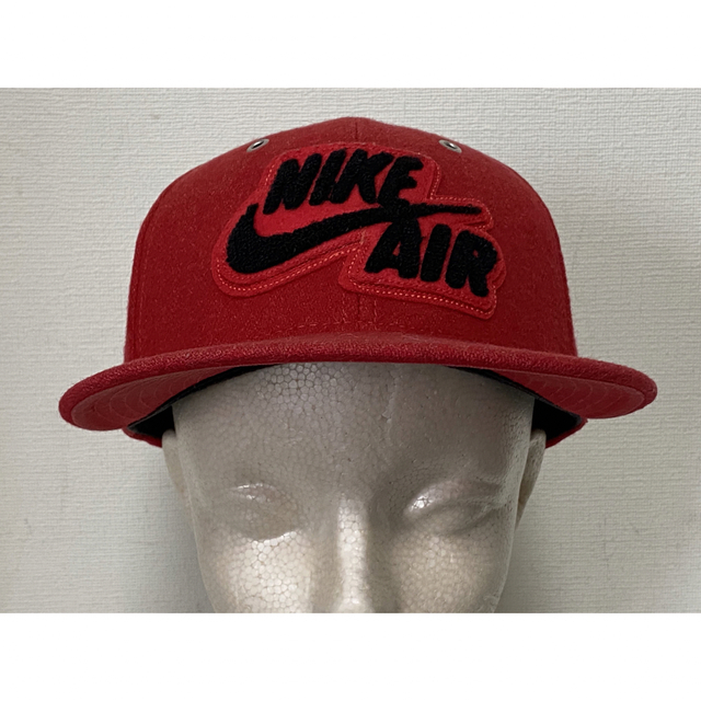 NIKE/AIR/ロゴ/キャップ/ウール/帽子/ストラップバック/レザー/美品