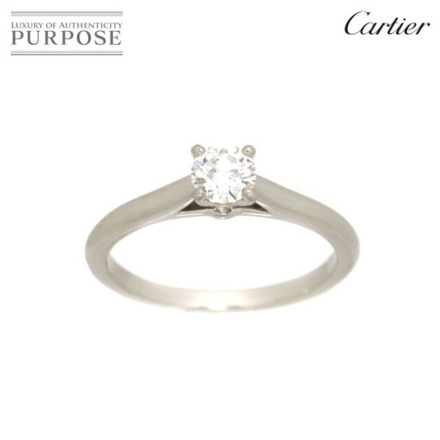 上等な リング #49 D/VS1/3EX 0.30ct ダイヤ ソリテール Cartier