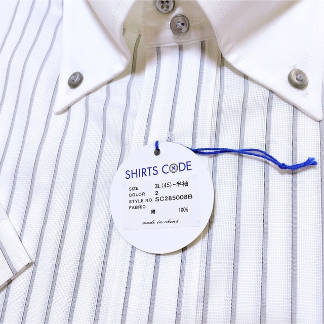 SHIRTS CODE 綿100% EASYIRON ワイシャツ半袖　3L-45 メンズのトップス(シャツ)の商品写真