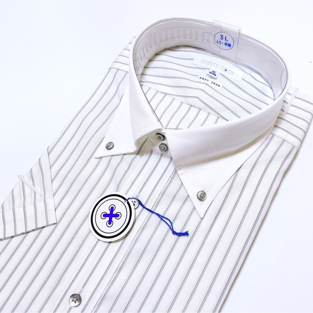 SHIRTS CODE 綿100% EASYIRON ワイシャツ半袖　3L-45 メンズのトップス(シャツ)の商品写真