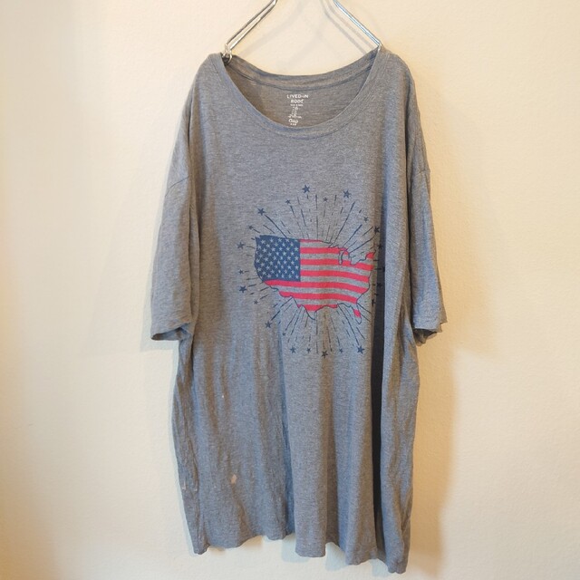 GAP(ギャップ)のGap　Tシャツ ギャップ　アメリカ　星条旗　グレー メンズのトップス(Tシャツ/カットソー(半袖/袖なし))の商品写真