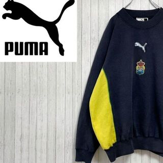 プーマ(PUMA)のPUMA プーマ　トレーナー　スウェット 刺繍ロゴ　ワッペン　レアデザインS(スウェット)