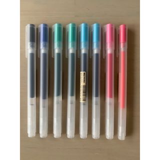 ムジルシリョウヒン(MUJI (無印良品))の無印 ゲルインキボールペン キャップ式 0.5ミリ8本(ペン/マーカー)