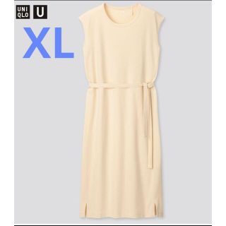 ユニクロ(UNIQLO)のＸＬ★ＬＬ★ユニクロ★クルーネックワンピース ノースリーブ★新品(ロングワンピース/マキシワンピース)