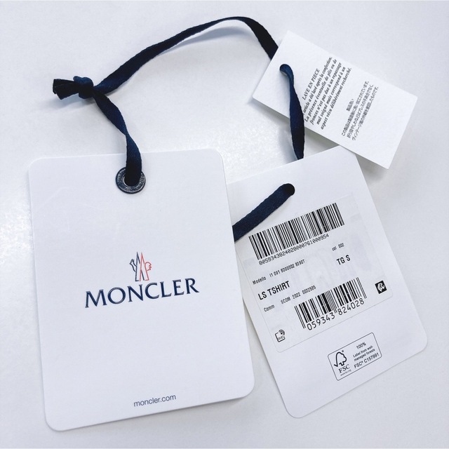 MONCLER(モンクレール)のモンクレール LS ロングスリーブ Tシャツ ホワイト 正規品 ロンT サイズS メンズのトップス(Tシャツ/カットソー(七分/長袖))の商品写真