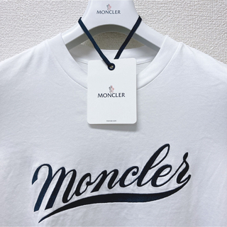 モンクレール(MONCLER)のモンクレール LS ロングスリーブ Tシャツ ホワイト 正規品 ロンT サイズS(Tシャツ/カットソー(七分/長袖))