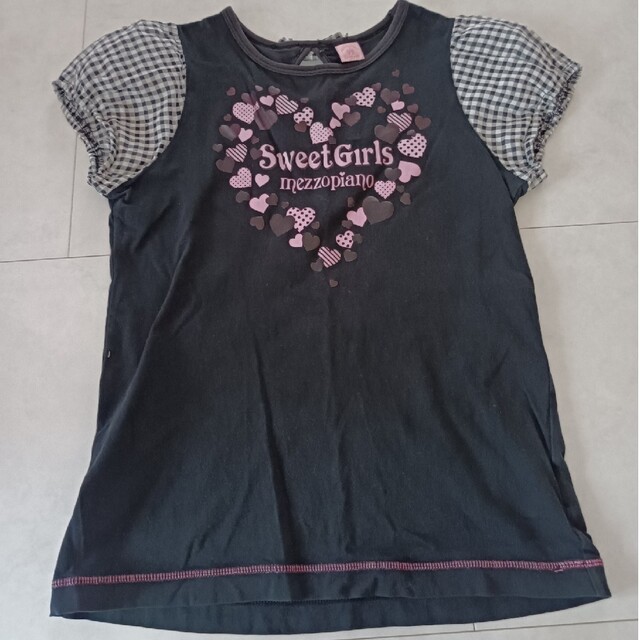 mezzo piano(メゾピアノ)の★sale★mezzo piano パフスリーブTシャツ キッズ/ベビー/マタニティのキッズ服女の子用(90cm~)(Tシャツ/カットソー)の商品写真