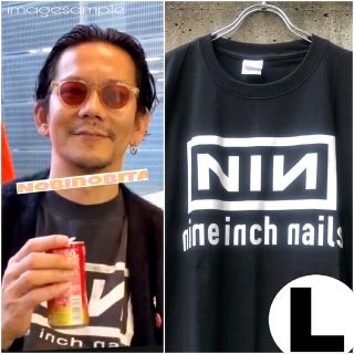 ワコマリア(WACKO MARIA)の黒Ｌ☆半袖T/Nine inch nails  NINボックスロゴ ロックT(Tシャツ/カットソー(半袖/袖なし))