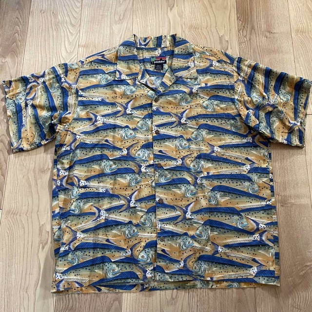 美品レア】 パタゴニア パタロハ シイラ柄 アロハシャツ1995年 Lサイズ