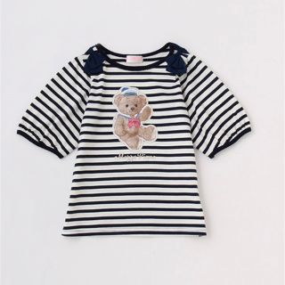 メゾピアノ(mezzo piano)の新品　メゾピアノ　マリンくま　5分袖Tシャツ(Tシャツ/カットソー)