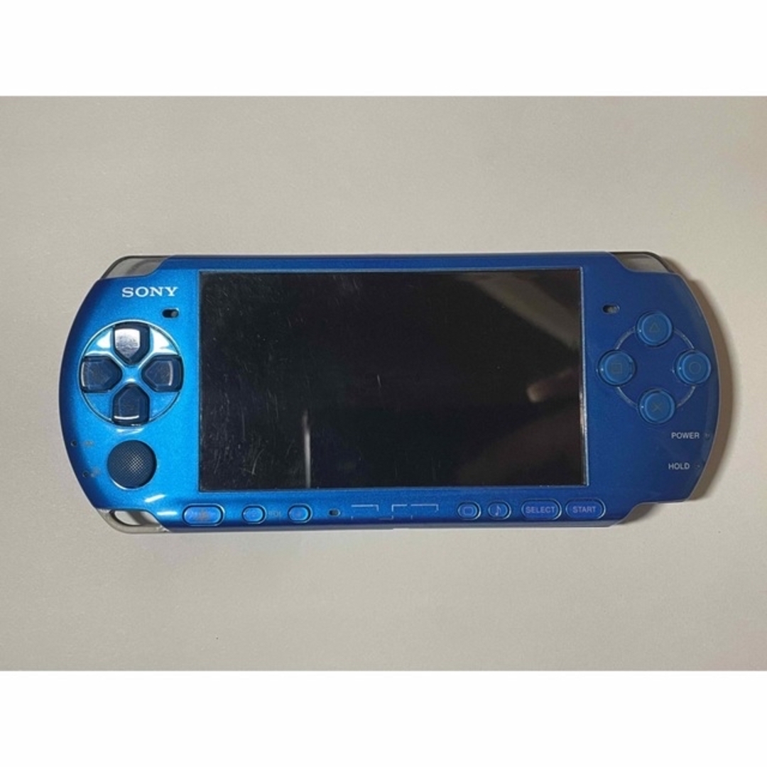 PSP-3000 本体　ブルー　ケース、充電器付き　メモリースティック❌　格安携帯用ゲーム機本体