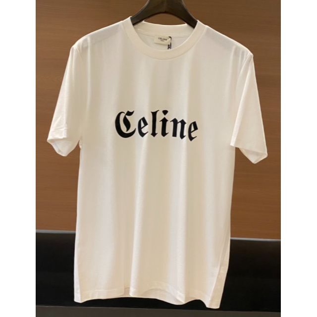 celine - セリーヌ CELINE ロゴTシャツ ホワイト Lの通販 by カンチジ