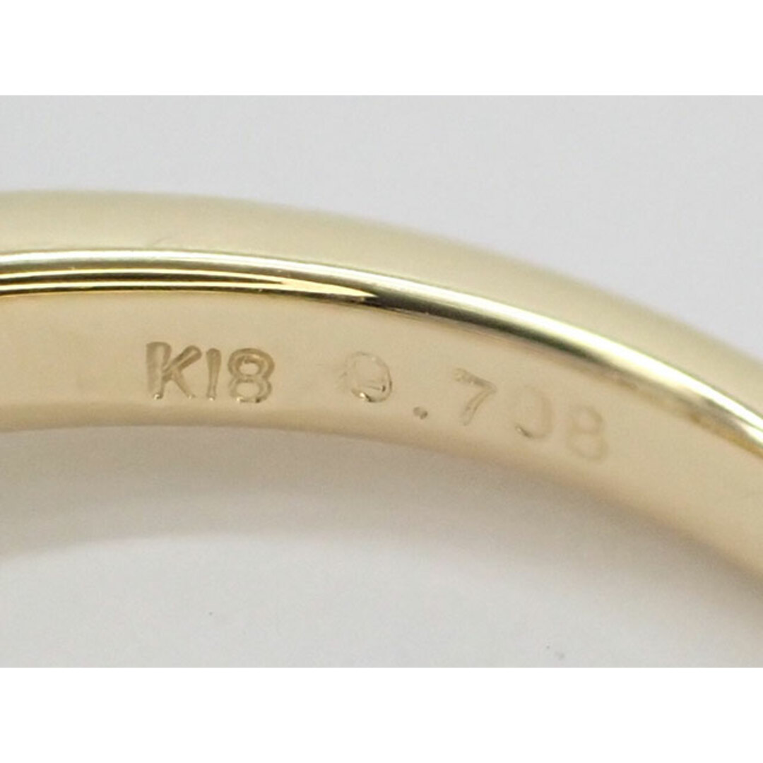 【中古】【Aランク】K18WG デザインリング ダイヤ0.708ct/0.16ct ゲージ棒15号弱【ISEYA】 レディースのアクセサリー(リング(指輪))の商品写真