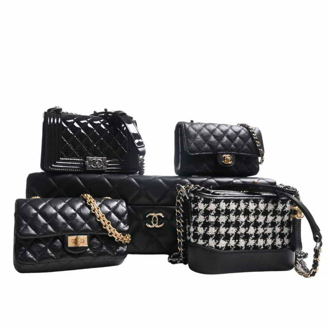 【中古】CHANEL シャネル ラムスキン キャビアスキン パテント ツイード ミニバッグ 4点 セット アタッシュケース付 AS1949 ブラック/ホワイト by | フリマアプリ ラクマ