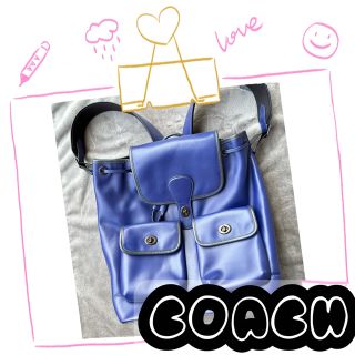 COACH ヘリテージ バックパック インディゴ ミッドナイト