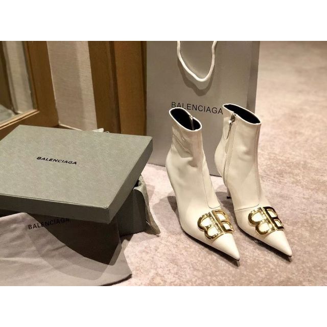 即納-96時間限定 新品BALENCIAGA BB ショートブーツ ブーティ 36