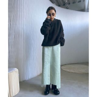 アメリヴィンテージ(Ameri VINTAGE)のAMERI REFLECTION TWEED SKIRT(ロングスカート)