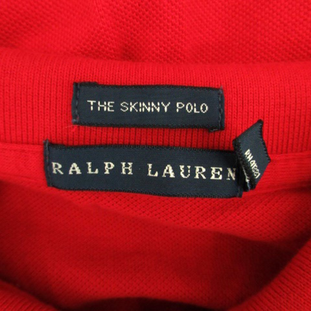 Ralph Lauren(ラルフローレン)のラルフローレン ポロシャツ ポロカラー 半袖 ロゴ刺繍 M 赤 レッド レディースのトップス(ポロシャツ)の商品写真