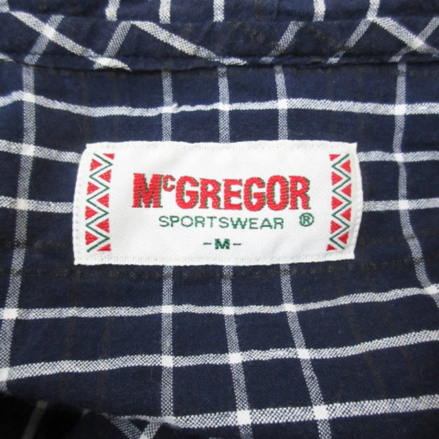 McGREGOR(マックレガー)のマックレガー マクレガー シャツ 半袖 チェック柄 M 紺 白 /FF21 メンズのトップス(シャツ)の商品写真
