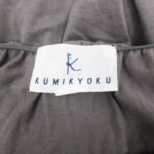 kumikyoku（組曲）(クミキョク)のクミキョク 組曲 フレアワンピース ミモレ丈 ノースリーブ 2 カーキ /FF6 レディースのワンピース(ひざ丈ワンピース)の商品写真
