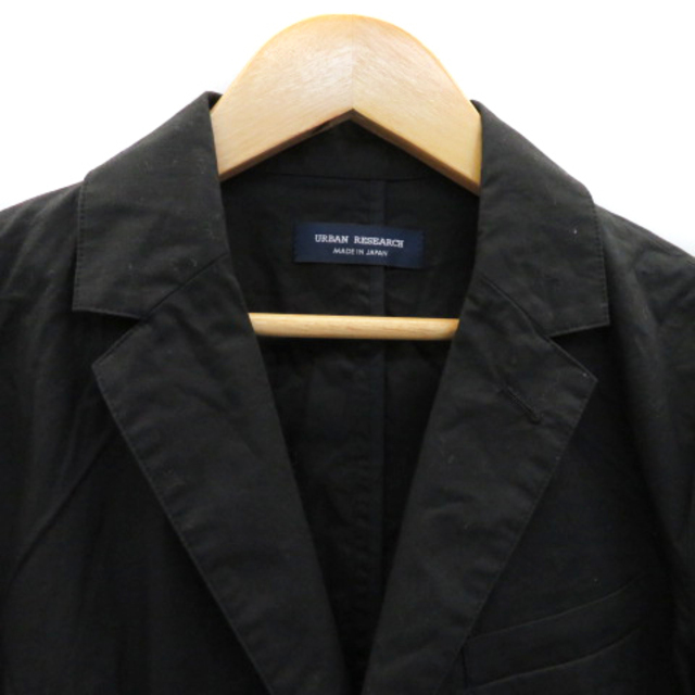 URBAN RESEARCH(アーバンリサーチ)のアーバンリサーチ テーラードジャケット ミドル丈 シングルボタン 無地 S 黒 メンズのジャケット/アウター(テーラードジャケット)の商品写真