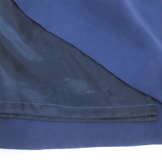 ビームスハート フレアワンピース ひざ丈 半袖 シースルー 0 紺 /FF7 レディースのワンピース(ひざ丈ワンピース)の商品写真