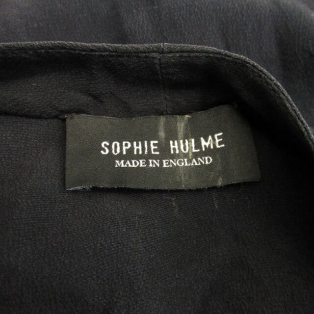 SOPHIE HULME(ソフィーヒュルム)のソフィーヒュルム シャツワンピース 五分袖 ひざ丈 バンドカラー S ネイビー レディースのワンピース(ひざ丈ワンピース)の商品写真