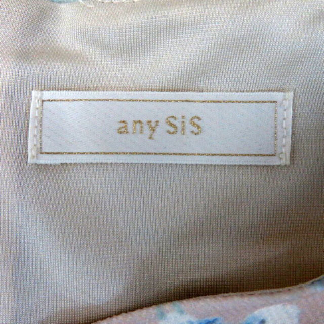 anySiS(エニィスィス)のエニィスィス エニシス ワンピース 長袖 花柄 2 マルチカラー 薄ピンク レディースのワンピース(ひざ丈ワンピース)の商品写真