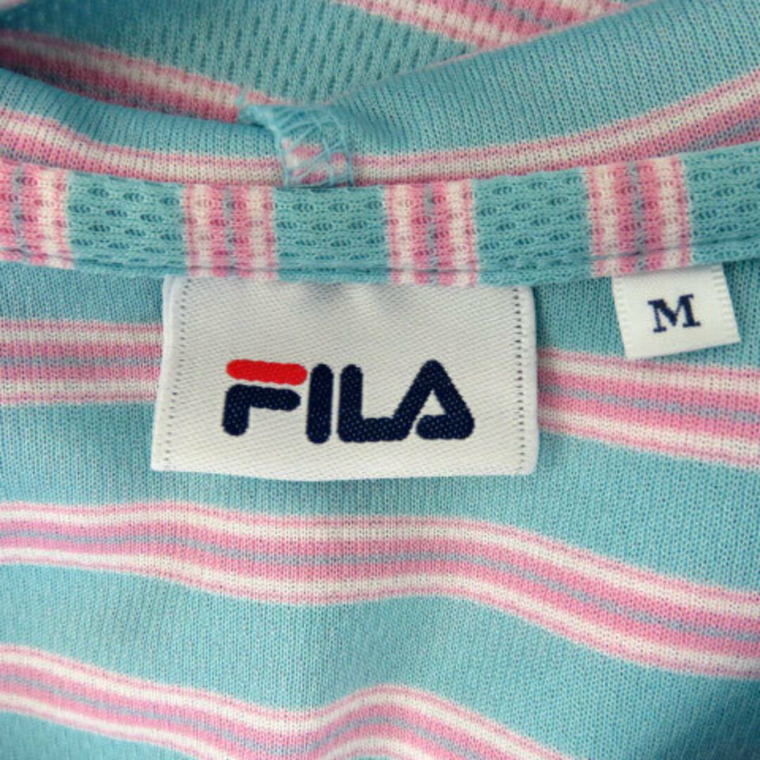 FILA(フィラ)のフィラ スポーツウエア ジャケット パーカー ボーダー柄 M 水色 ピンク スポーツ/アウトドアのスポーツ/アウトドア その他(その他)の商品写真