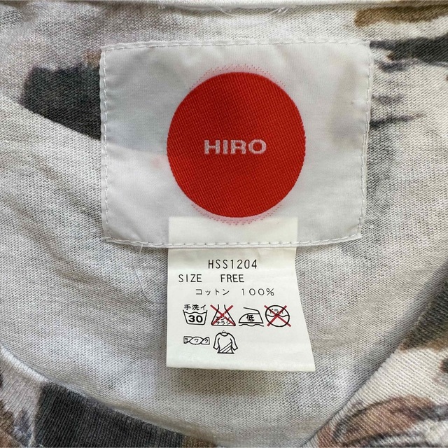 【HIRO】ヒロ (現KIDILL) Tシャツ 半袖 総柄 オーバーサイズ ③