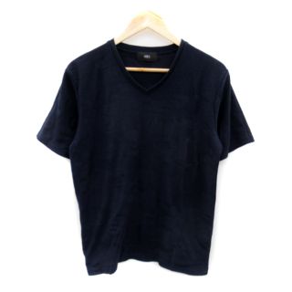 アズールバイマウジー(AZUL by moussy)のアズールバイマウジー Tシャツ カットソー 半袖 迷彩柄 カモフラ柄 L 紺(Tシャツ/カットソー(半袖/袖なし))