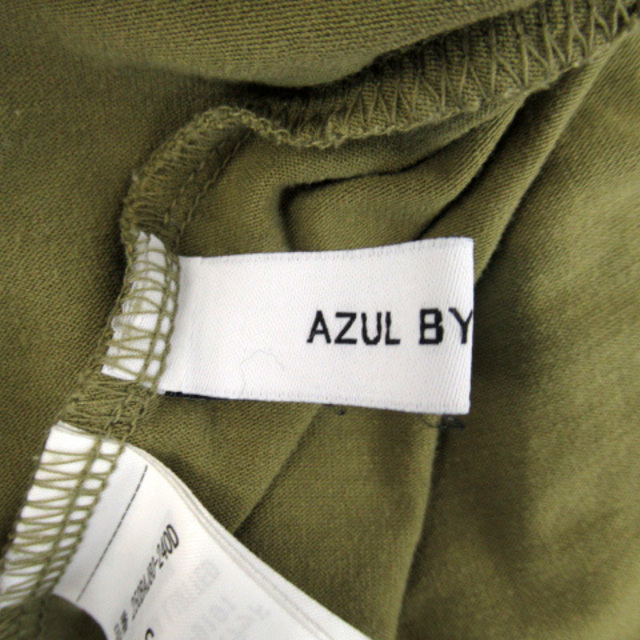 AZUL by moussy(アズールバイマウジー)のアズールバイマウジー カットソー ノースリーブ オーバーサイズ S カーキ レディースのトップス(カットソー(半袖/袖なし))の商品写真