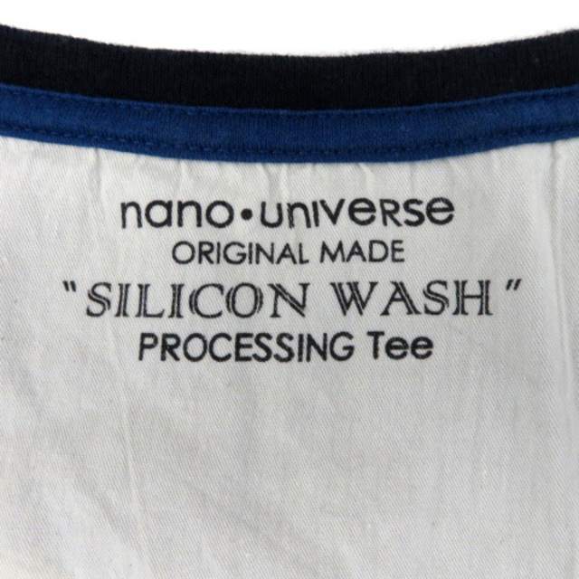 nano universe ナノユニバース ロンＴ ラウンドネック ネイビー