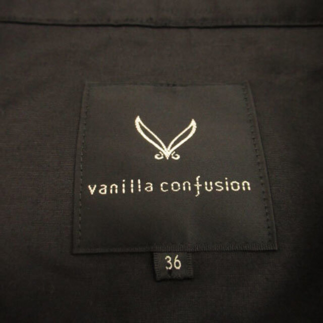 ヴァニラコンフュージョン スタンドカラージャケット 七分袖 ミドル丈 36 黒 レディースのジャケット/アウター(その他)の商品写真