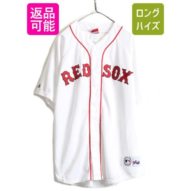 90s MLB Majestic レッドソックス ベースボール シャツ XL