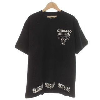 メゾンキツネ(MAISON KITSUNE')のMAISON KITSUNE NBA シカゴブルス Tシャツ XS 黒(Tシャツ/カットソー(半袖/袖なし))