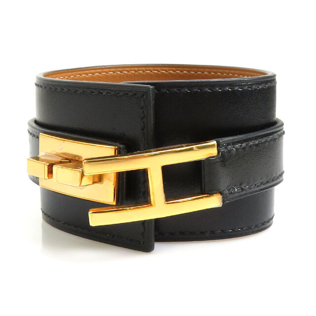 エルメス HERMES ブレスレット ドラッグ ドゥブルトゥール レザー