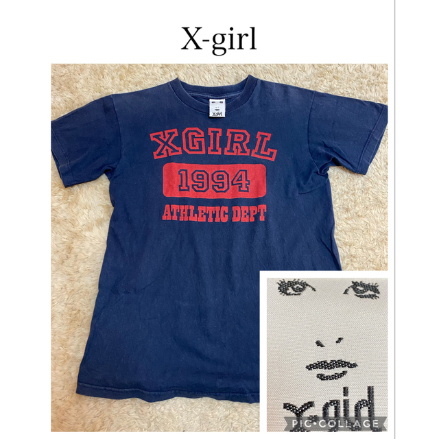 X-girl(エックスガール)のX-girl USED感いっぱいMadeInUSA【24時間以内匿名配送】 レディースのトップス(Tシャツ(半袖/袖なし))の商品写真