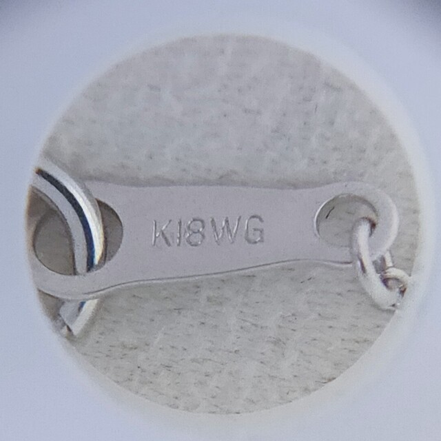 ダイヤモンド カーブライン ネックレス K18WG 0.45ct 2.5g