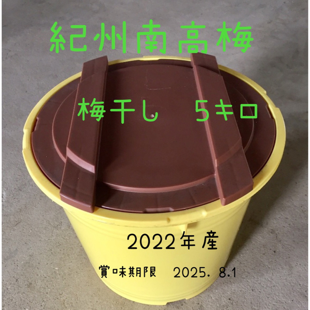 紀州南高梅✨梅干し　５キロ   無添加 食品/飲料/酒の食品(野菜)の商品写真