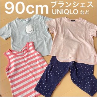 ブランシェス(Branshes)の4枚セット　夏服　90cm まとめ売り(Tシャツ/カットソー)