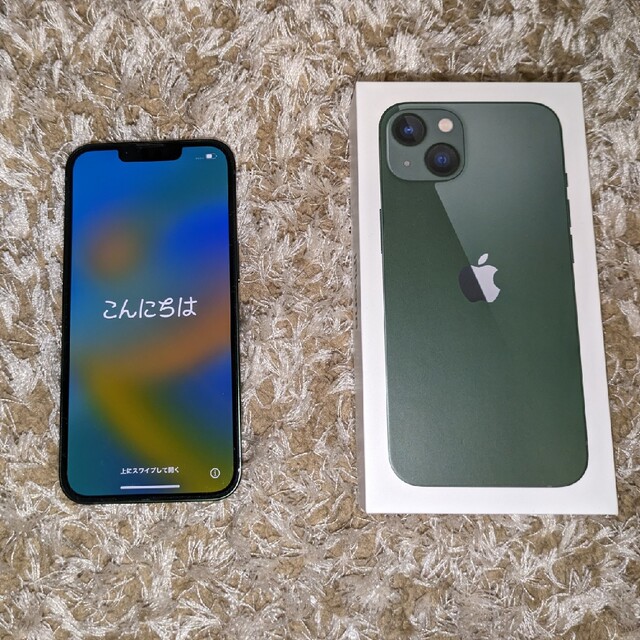 美品　アップル iPhone13 256GB グリーン　　simフリー