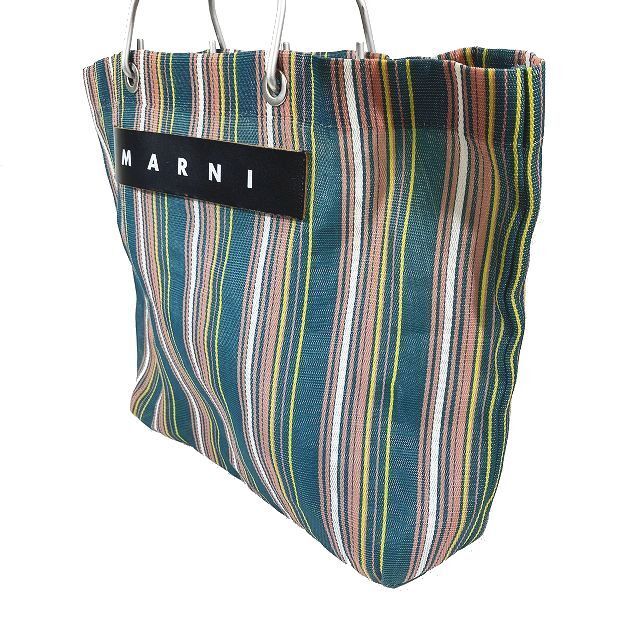 Marni(マルニ)のマルニ MARNI フラワーカフェ ストライプ トートバッグ メッシュ レディースのバッグ(トートバッグ)の商品写真