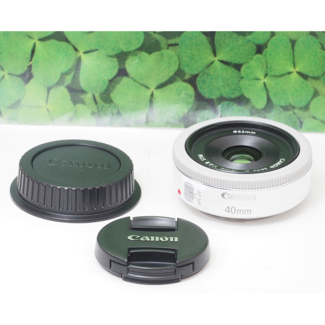 美品！キャノン Canon EF 40mm F2.8 STM☆希少ホワイト！