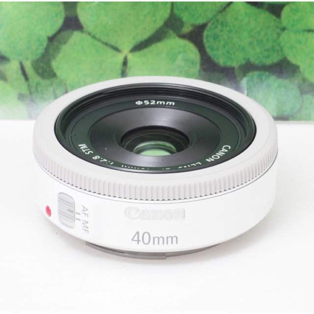 Canon - 【美品】キヤノンEF40mmf2.8STM❤希少色ホワイト❤背景ぼかし