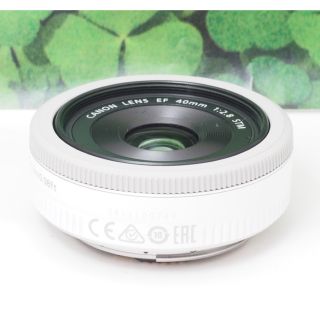 Canon - 【美品】キヤノンEF40mmf2.8STM❤希少色ホワイト❤背景ぼかし