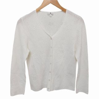 クレージュ(Courreges)のクレージュ courreges 美品 カーディガン ニット 羽織り 花柄 総柄(カーディガン)